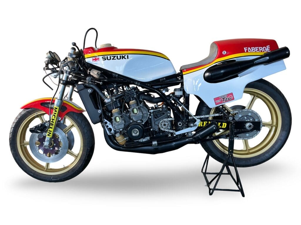 The Ex-Barry Sheene; Championship Winning; Works; Texaco Heron Team Suzuki,
1977 Suzuki 500cc RG500 XR14 Grand Prix Racing Motorcycle
