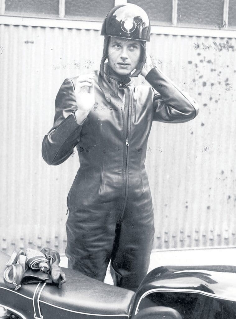 One of the first suits she designed with Horro.