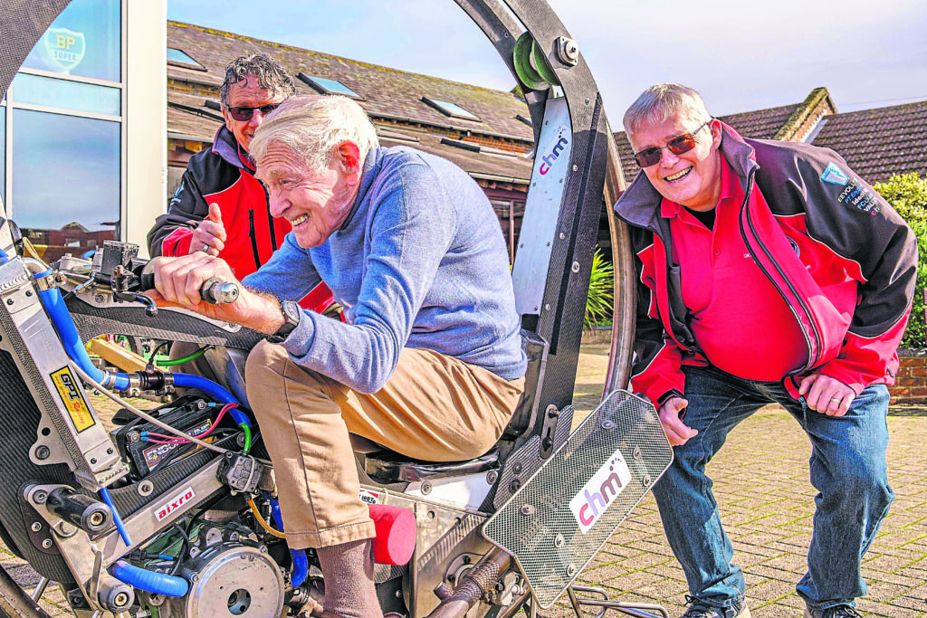 Fortunately this is probably the closest Sammy will get to any action on the amazing contraption! [Photo by Chris Mabey],
