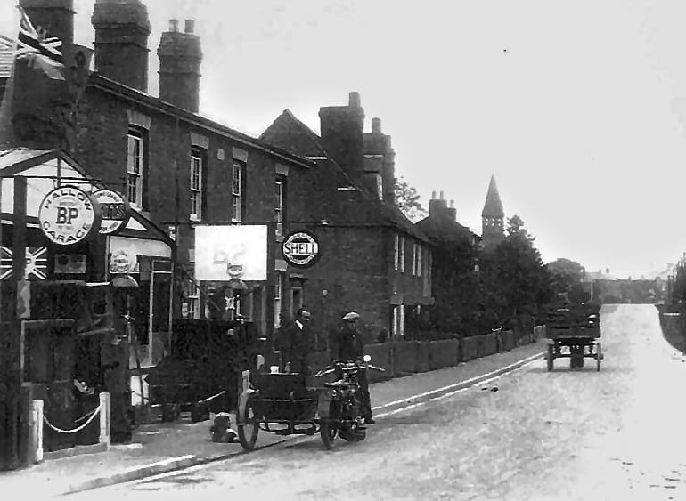 Where it all started, Len Vale-Onslow’s garage in Hallow in Worcestershire.