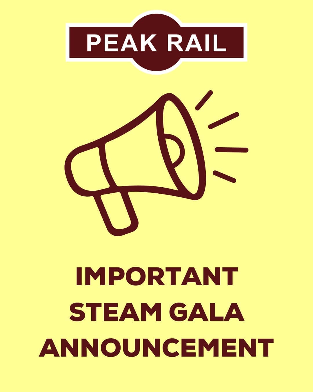 Statement – Peak Rail Steam Gala Cancellation