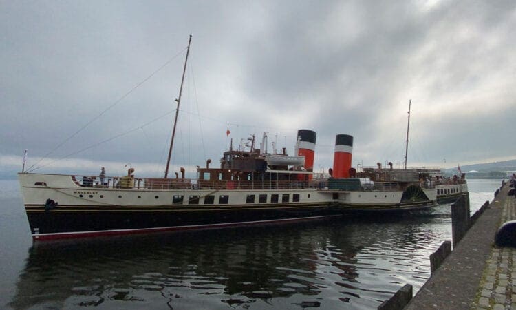 Waverley back in steam on the Clyde for the first time in 22 months