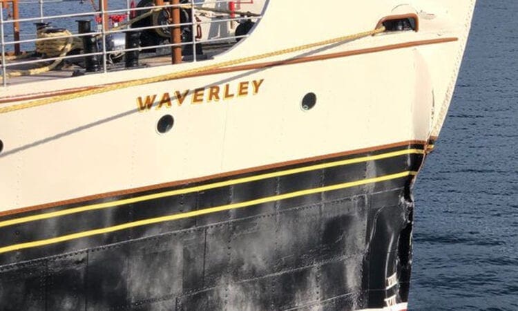 Waverley strikes Brodick Pier