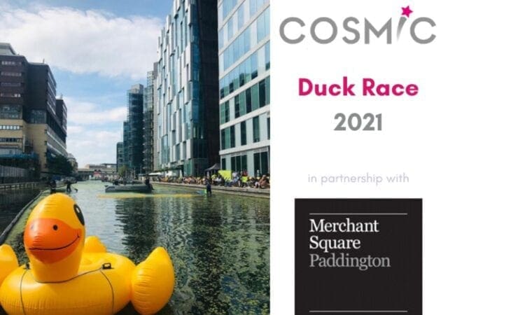 500 Rubber ducks race on London Canal