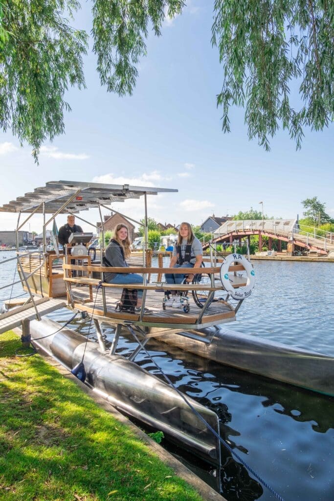 Ra solar-powered boat