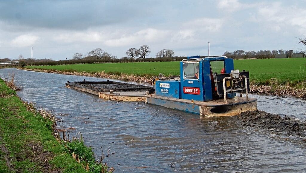 Dredging a canal