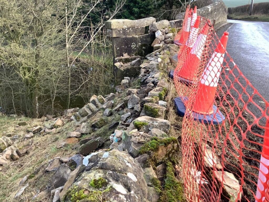 Broken canal bridge