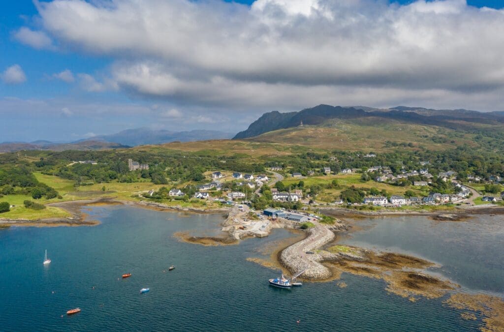 Aerial view Arisaig Sail Scotland & Airborne Lens