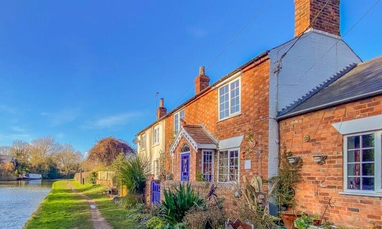 Canalside cottage on the market