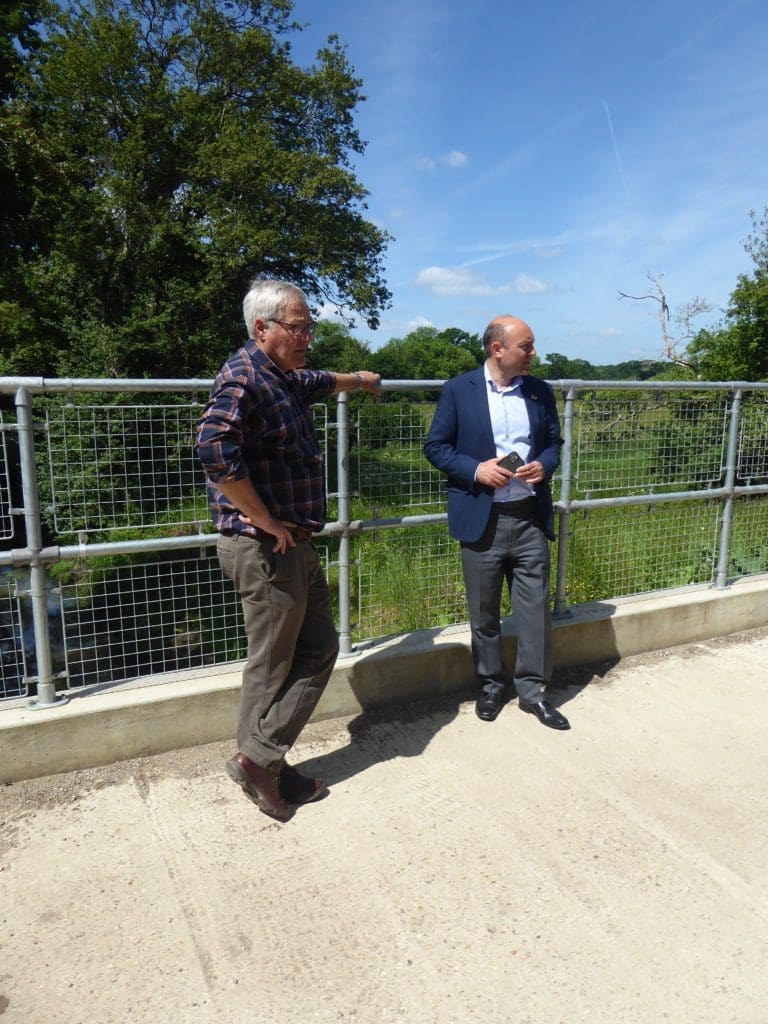 On Lee Place Bridge with joint project leader John Reynolds