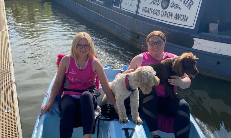 Friends climb back in the pedalo for canal fundraiser