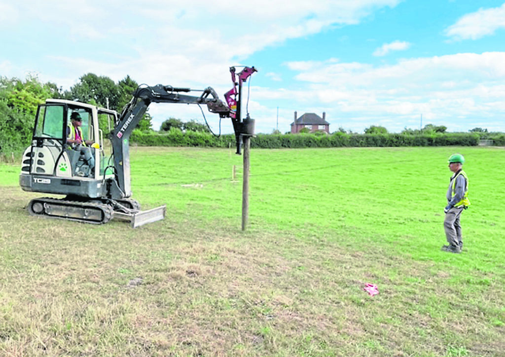 The first fence post on the new Project 2023 compound. PHOTOS: SU PUBLICITY