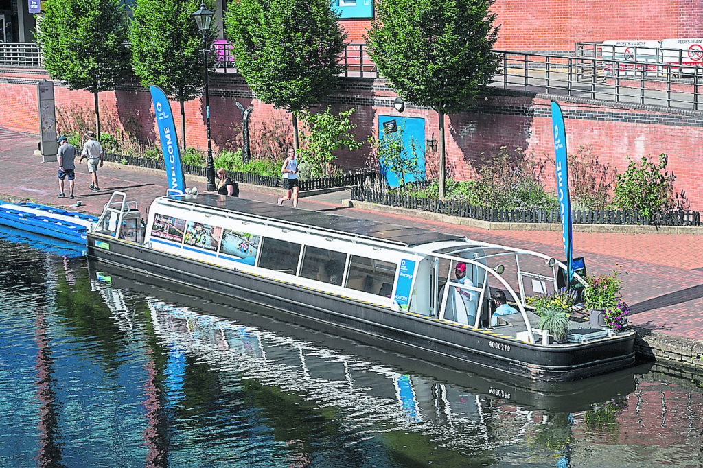 Pennine Princess moored in Birmingham during the 2022 Commonwealth Games.