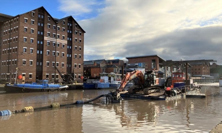 Canal & River Trust launches biggest ever winter dredging programme at Gloucester Docks