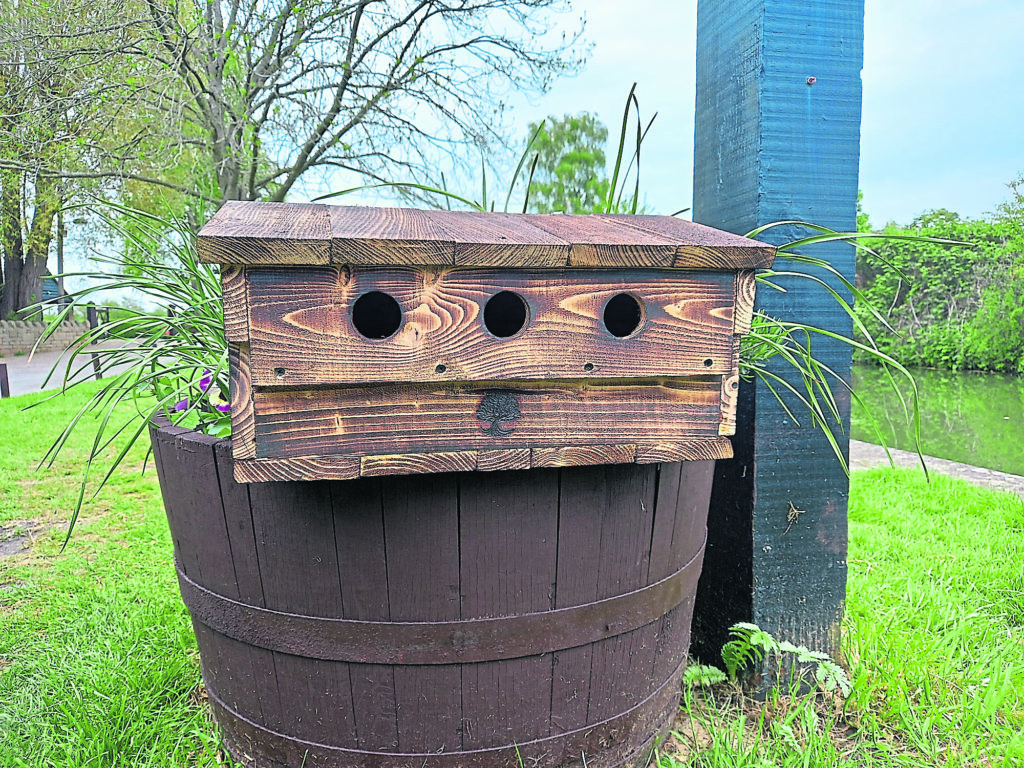 One of Richard’s range of bee and bug hotels.