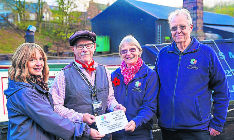 Donation to steam narrowboat President honours renowned boatbuilder
