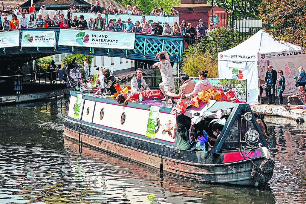 The colourful Canalway Cavalcade at Little Venice.