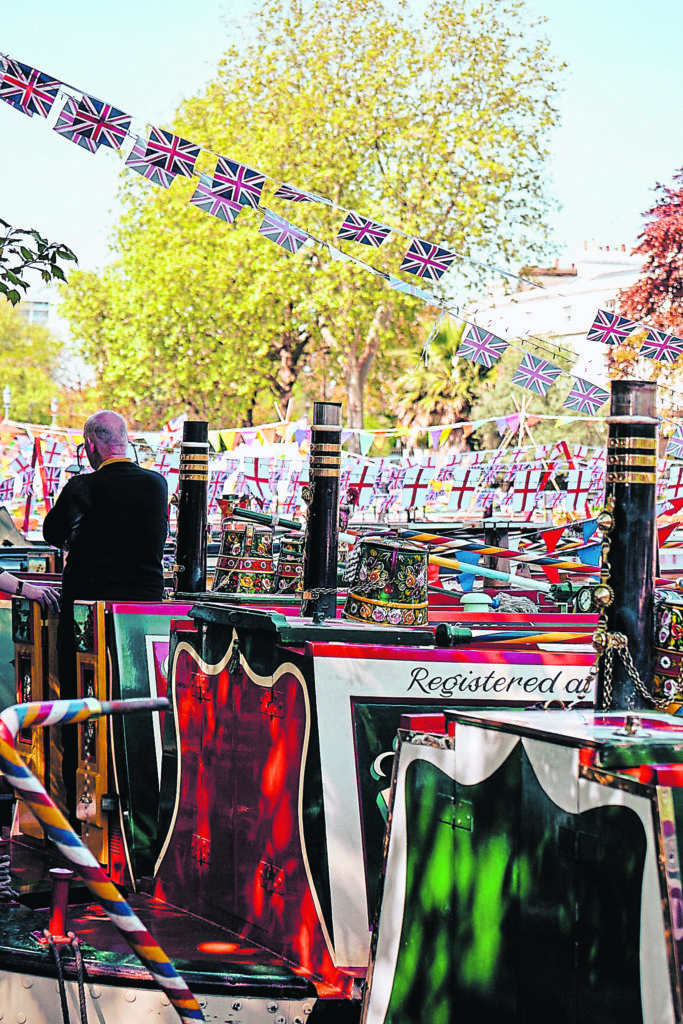 The colourful Canalway Cavalcade at Little Venice.
