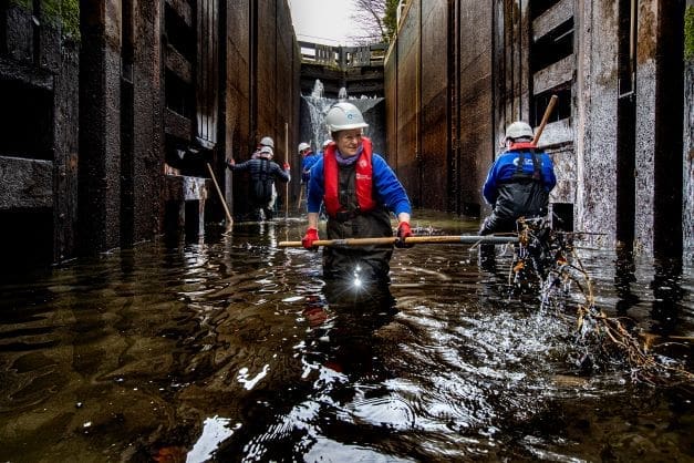 Volunteers Give Canal Charity Helping Hand to Spring Clean UK’s Deepest Lock
