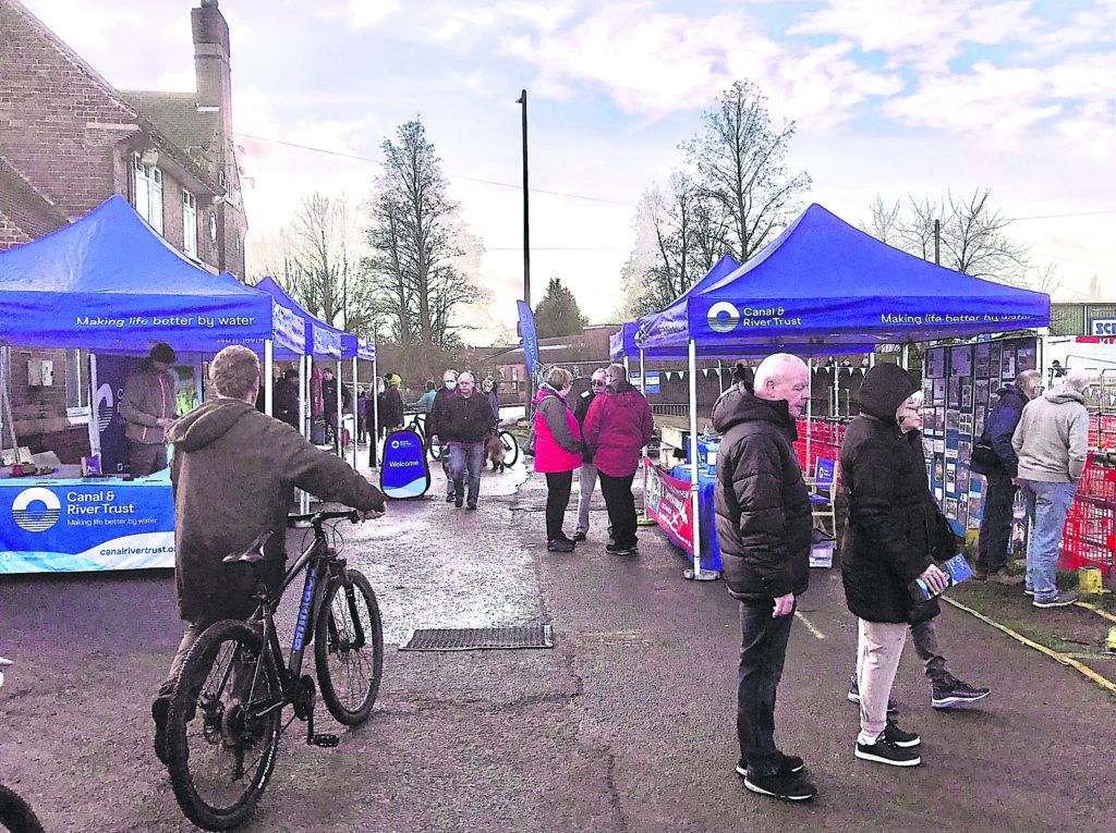 Visitors begin to arrive despite the wet start.