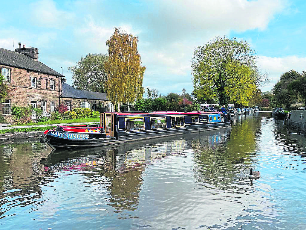Community narrowboat Mary Sunley 2 winding at Marple Junction where the Macclesfield and Peak Forest canals meet. PHOTOS: PAUL UNWIN