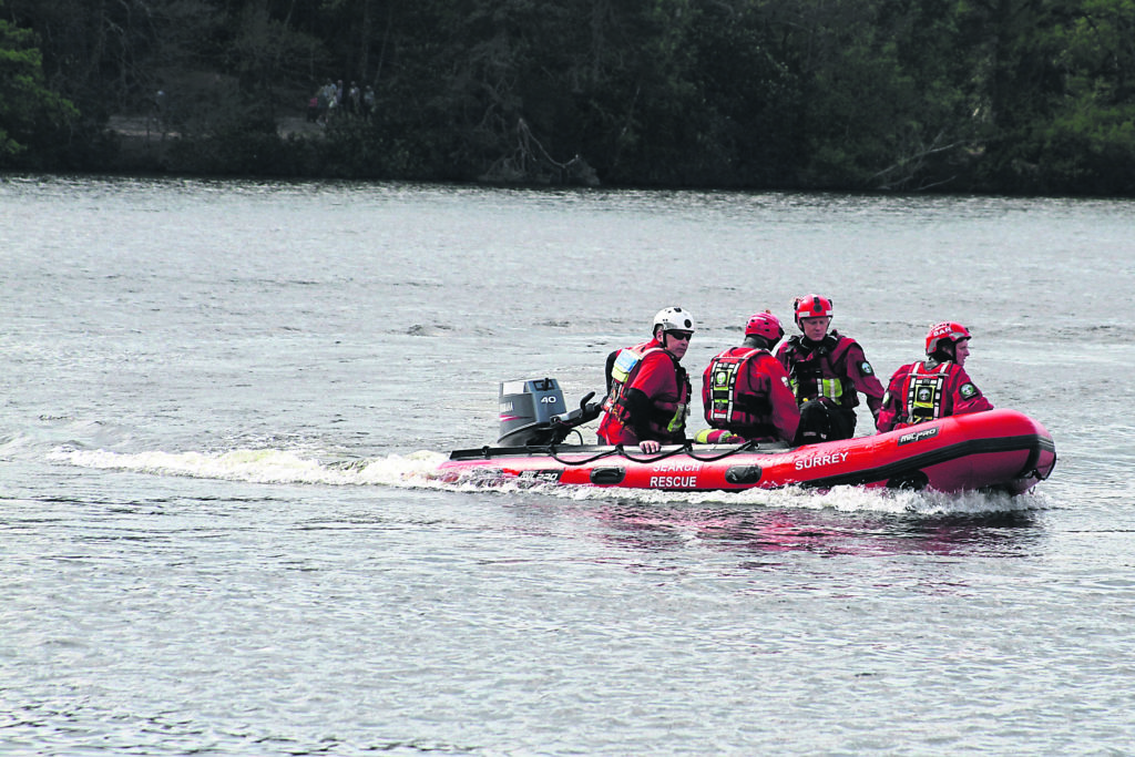 A Surrey crew on the water.PHOTOS: SURREY FIRE & RESCUE