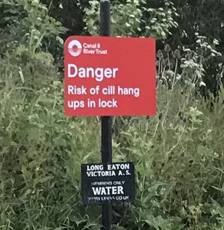Beware! Kegworth Lock Cill Warning