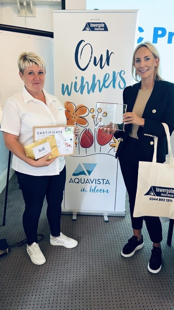 Green fingered winnders of Aquavista in bloom