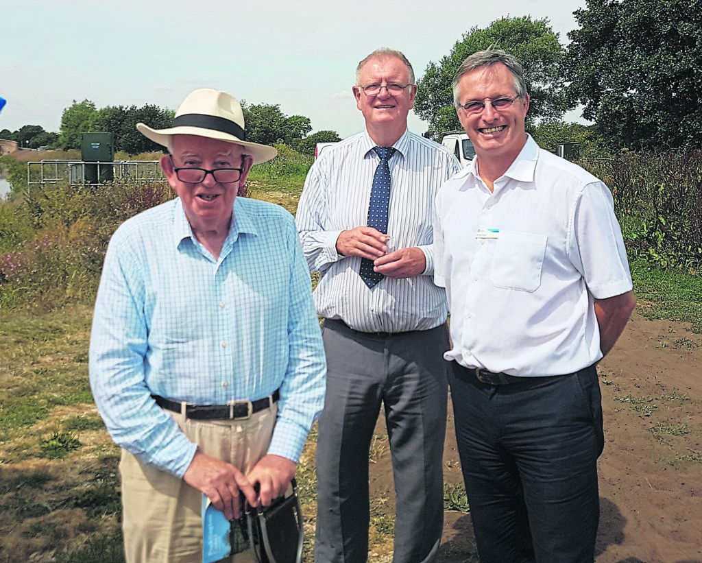The patron of PCAS, the Earl of Halifax; Paul Waddington, chairman of PCAS and Richard Parry, chief executive of the Canal & River Trust.