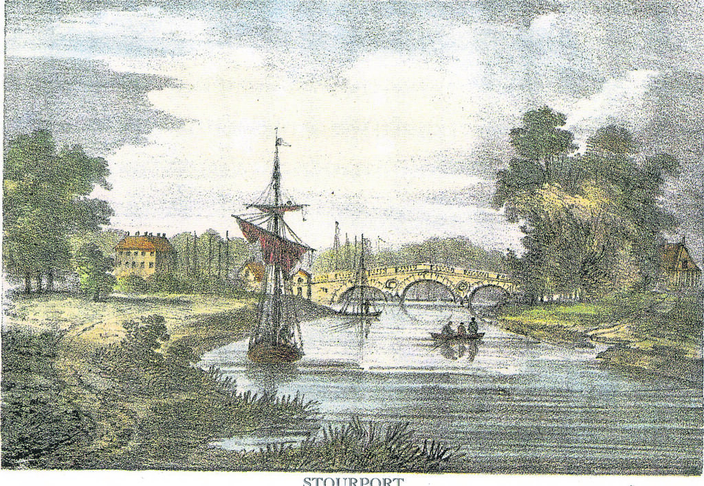 A historic picture of Stourport in 1775