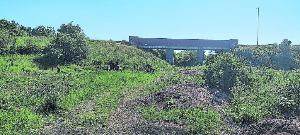 The A610 road bridge and the centre span through which the canal channel will go. PHOTOS: FRIENDS OF CROMFORD CANAL