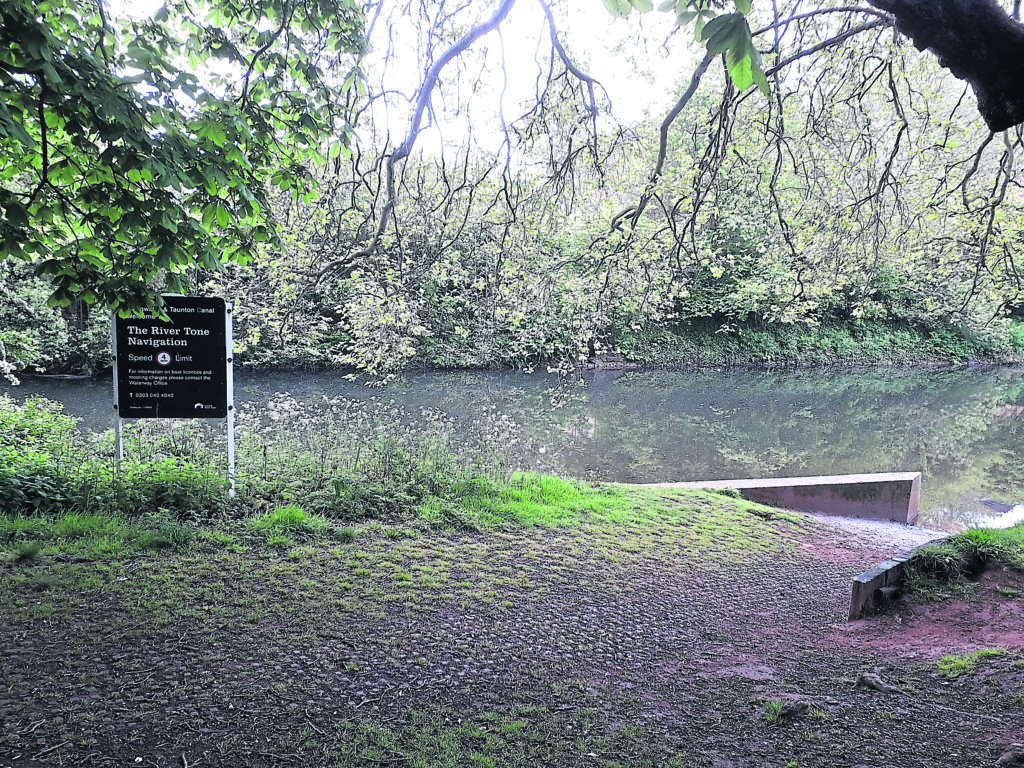 The River Tone at French Weir, where the Grand Western Canal came in 1834.