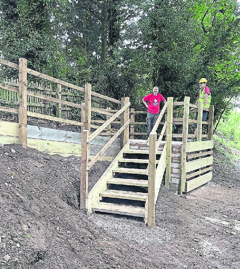 The finished steps up to the platform. PHOTOS: LAPAL CANAL TRUST