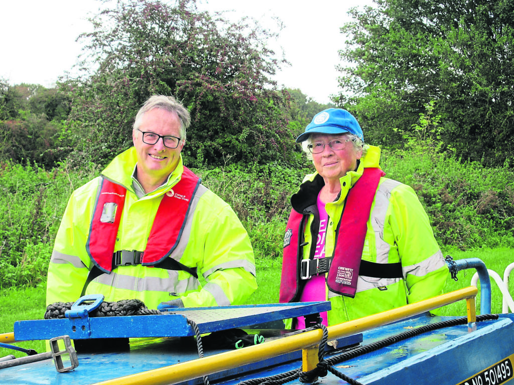 Richard Parry with regular Python volunteer Jenny Ennis.