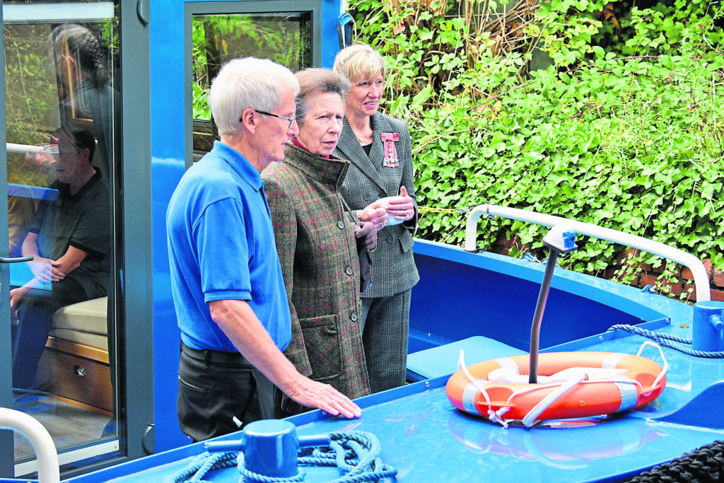 Taking a trip along the Sheffield & Tinsley Canal, Princess Anne is pictured in the bow with trustee David Tuck and the Lord Lieutenant of South Yorkshire, Dame Hilary Chapman. PHOTOS: HEDLEY BISHOP/ETHEL TRUST UNLESS INDICATED