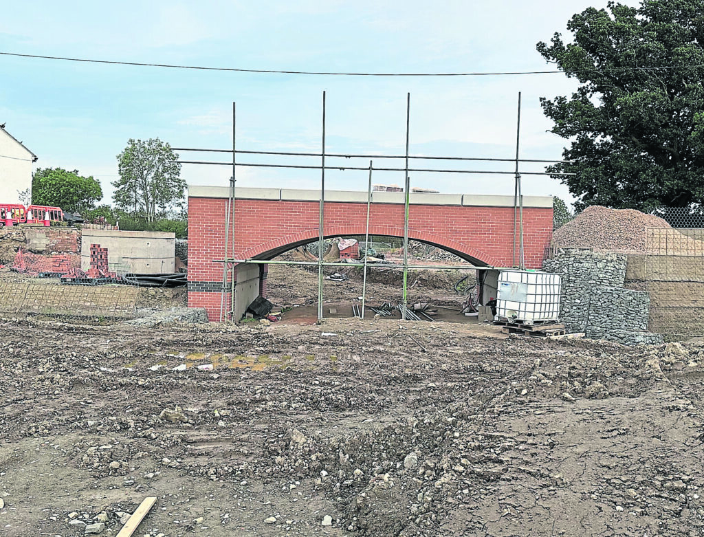 Work continuing at Schoolhouse Bridge