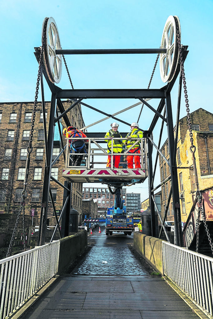 The team is looking for any structural changes or defects that could affect the stability of the structure, as well as signs of rusting and corrosion. PHOTOS: CRT