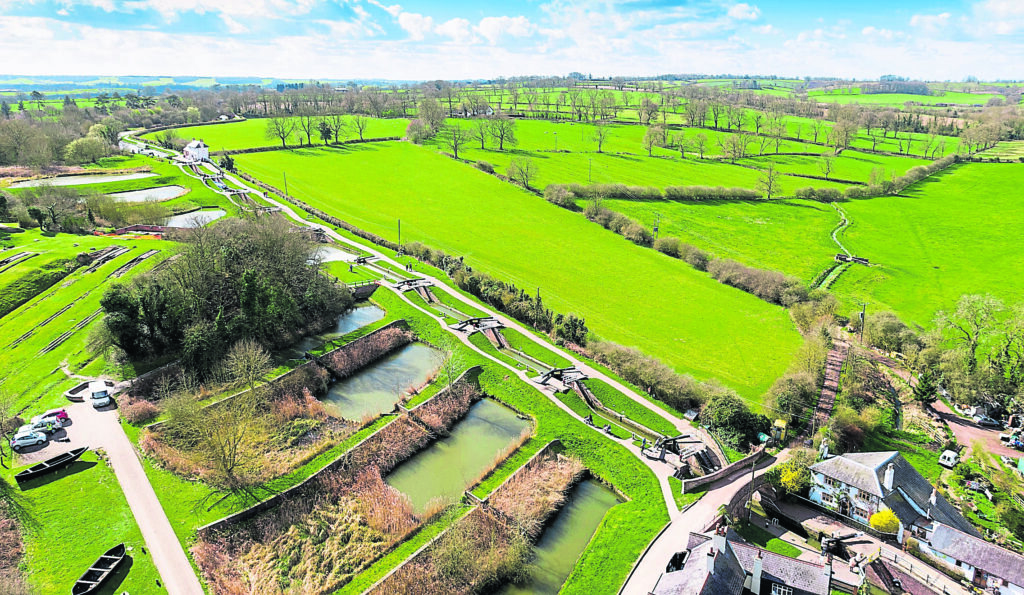 An aerial view of the stunning Foxton Locks site, four miles west of Market Harborough. PHOTO: CRT