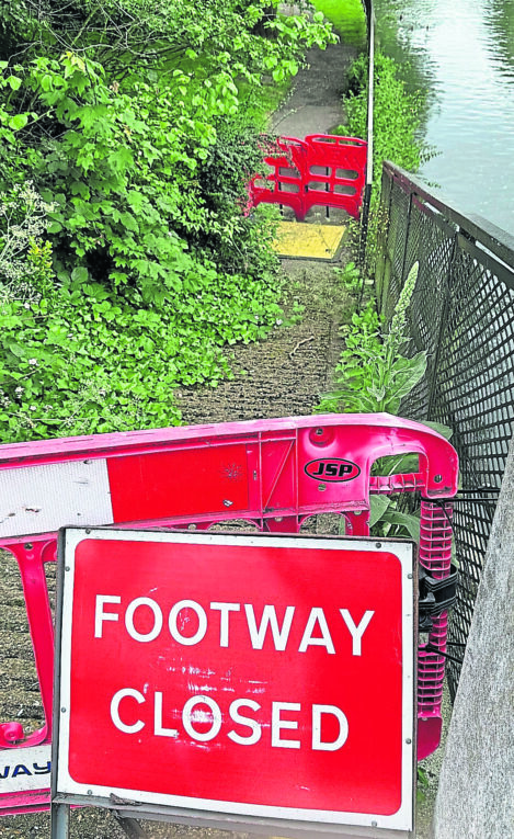 DANGEROUS TOWPATH: Canal festival cancelled