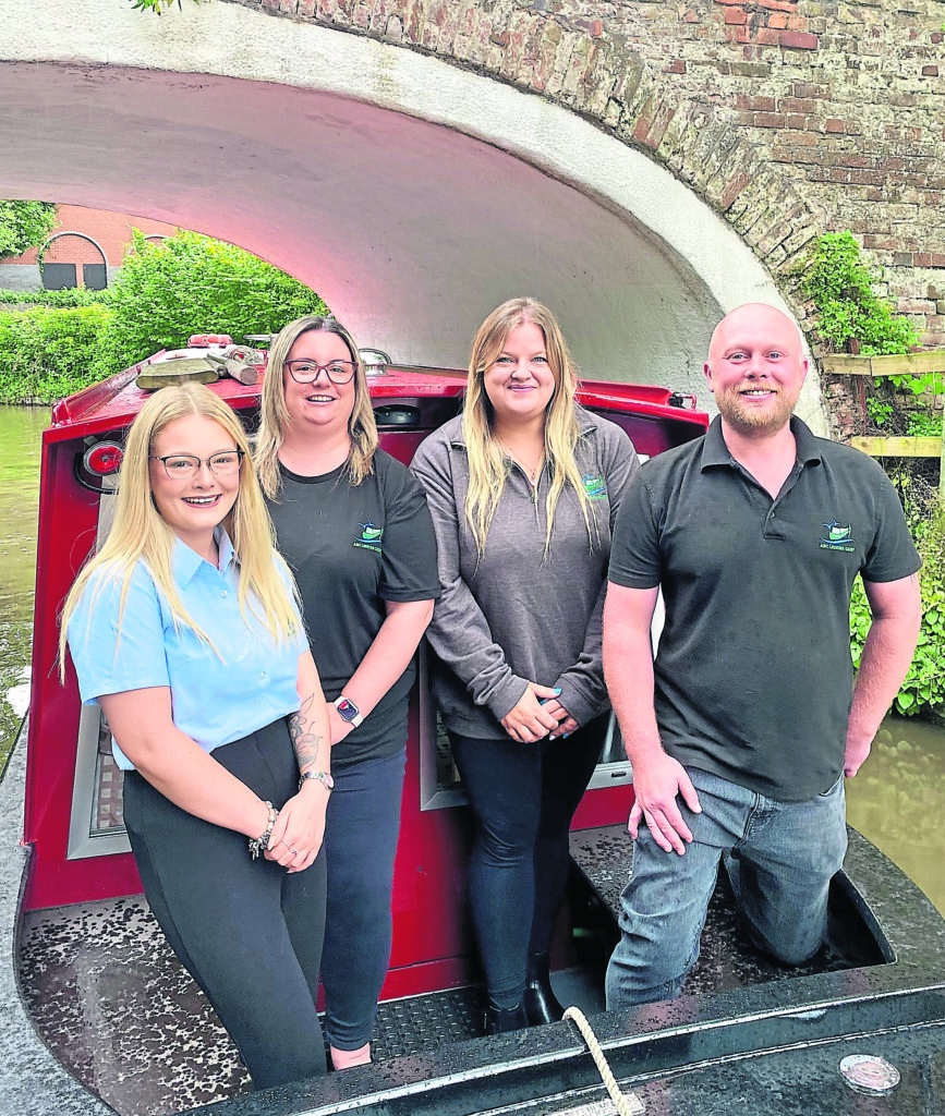 ABC Leisure Group has launched a new apprenticeship scheme. From left are Keeley Skov, Jade Mckillup, Charlotte Ginger and John Sadler, four employees who are taking part over the next two years. PHOTO: ABCLG