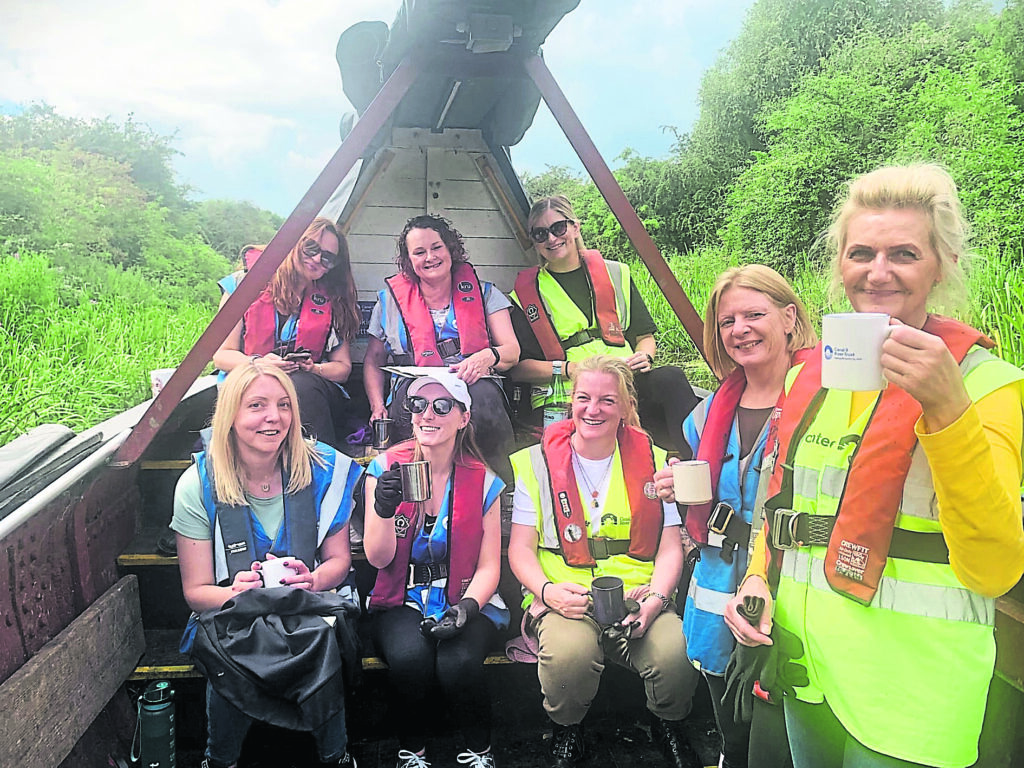 The BCVS morning team check the towpath. PHOTO: BCVS