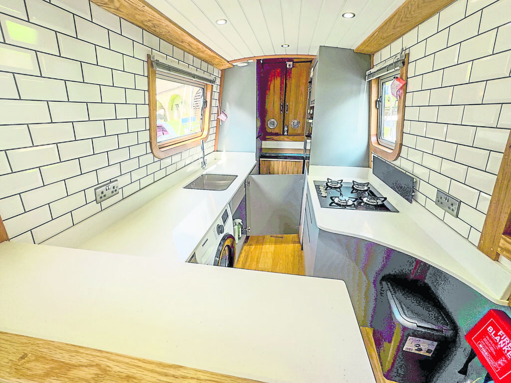 You won’t be short of worktop space in this galley.