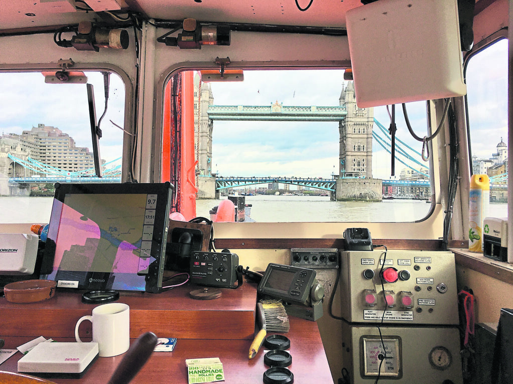 John Spencer is CEO of GPS Marine Ltd, a prominent operator which is seen here moving a huge tonnage on the River Thames.