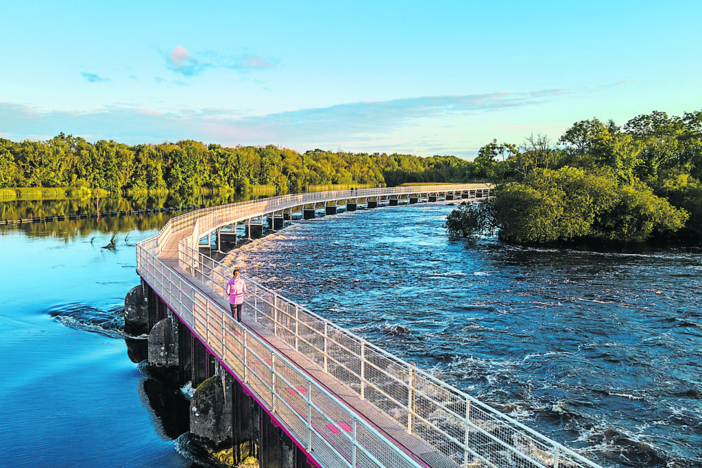 Meelick Weir Walkway now linked by linear trail to Connaught Harbour. PHOTO: DESTINATION LOUGH DERG