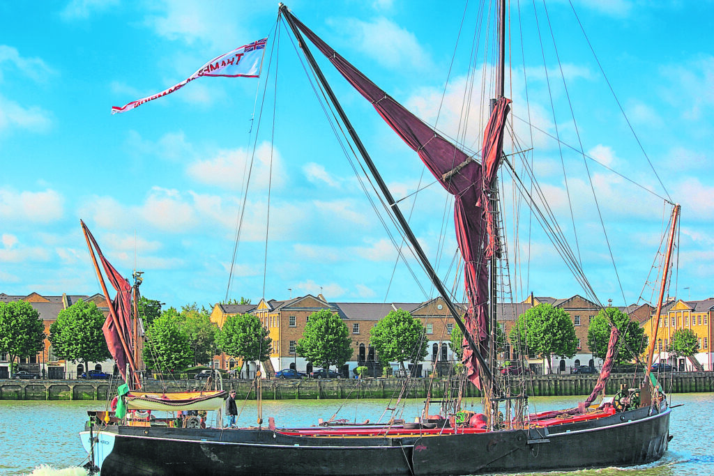 Adieu: a Thames barge.