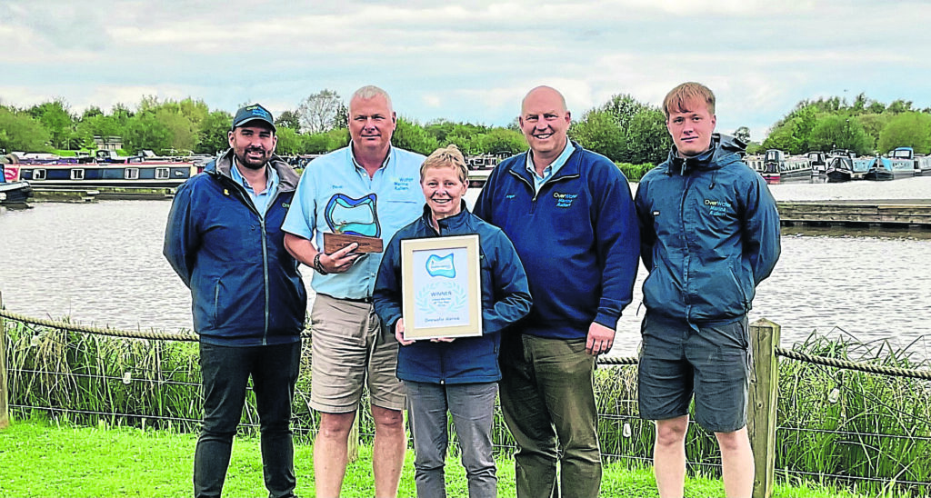 Staff from Overwater Marina celebrate being crowned TYHA Inland Marina of the Year 2024. PHOTO: SUPPLIED