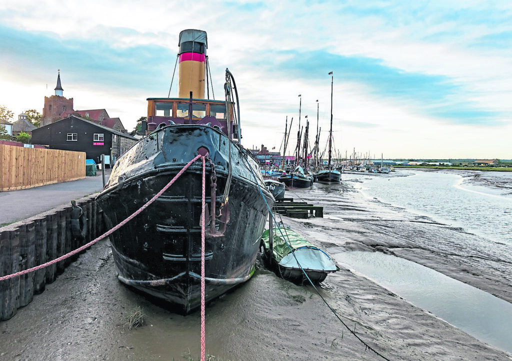 Another view of Brent on its berth at Maldon. PHOTO: SUPPLIED BY JANET HALL, STEAM TUG BRENT TRUST