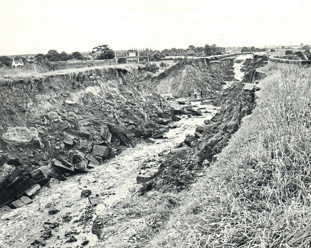 The photo shows the 1971 breach. PHOTO: DON VALENTINE
