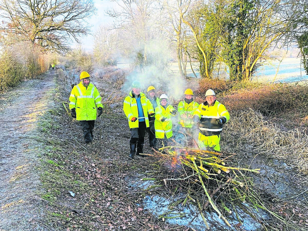 FREEZING WEATHER BRAVED for restoration project