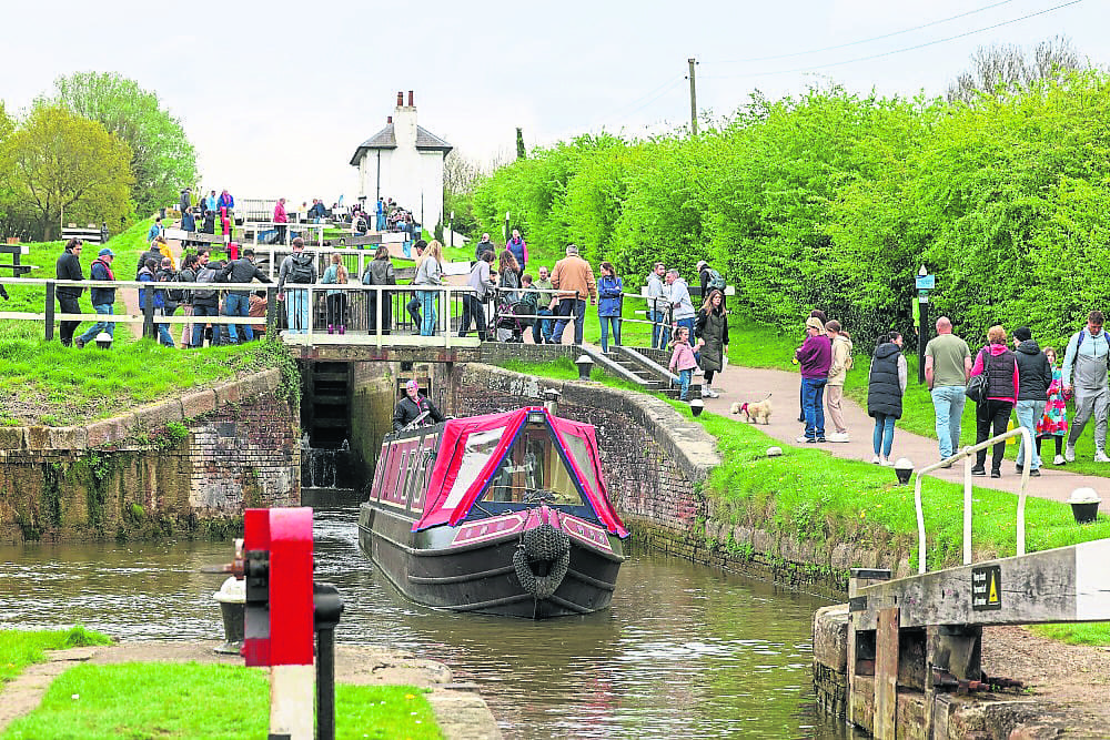 Foxton Locks provides lots of viewing opportunities for festivalgoers. PHOTO: SUPPLIED